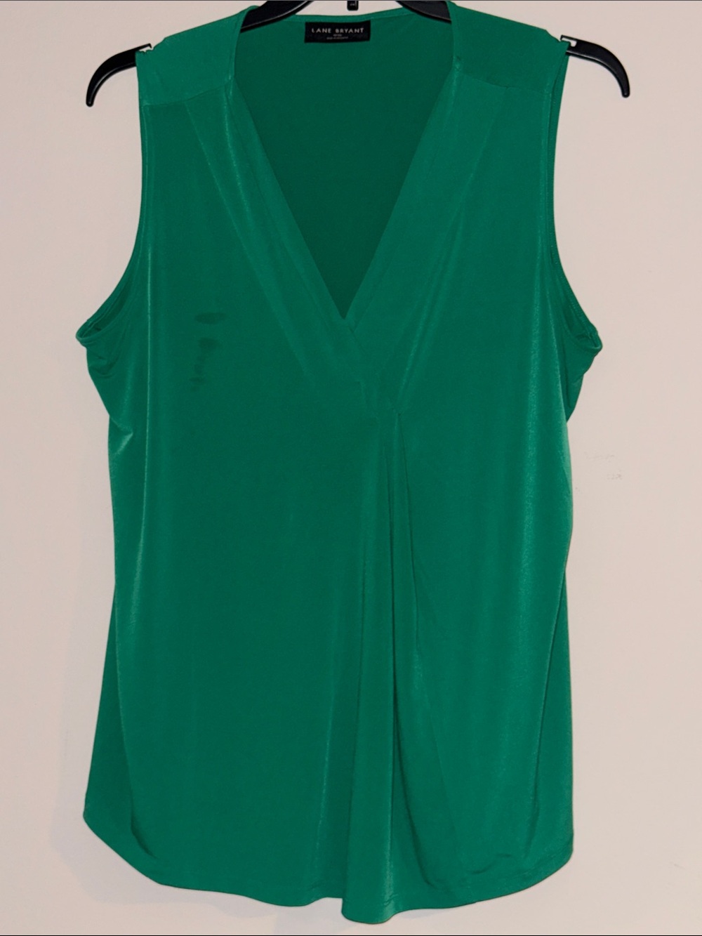 Lane Bryant Green V-Neck Sleeveless Camisole